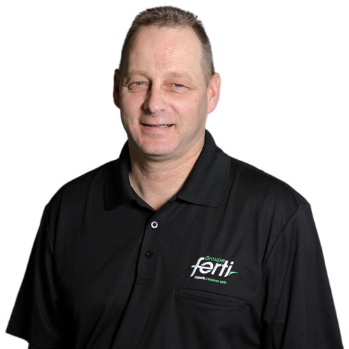 Patrick Breton Coordonnateur des ventes Conseiller technique de l'équipe Groupe Ferti