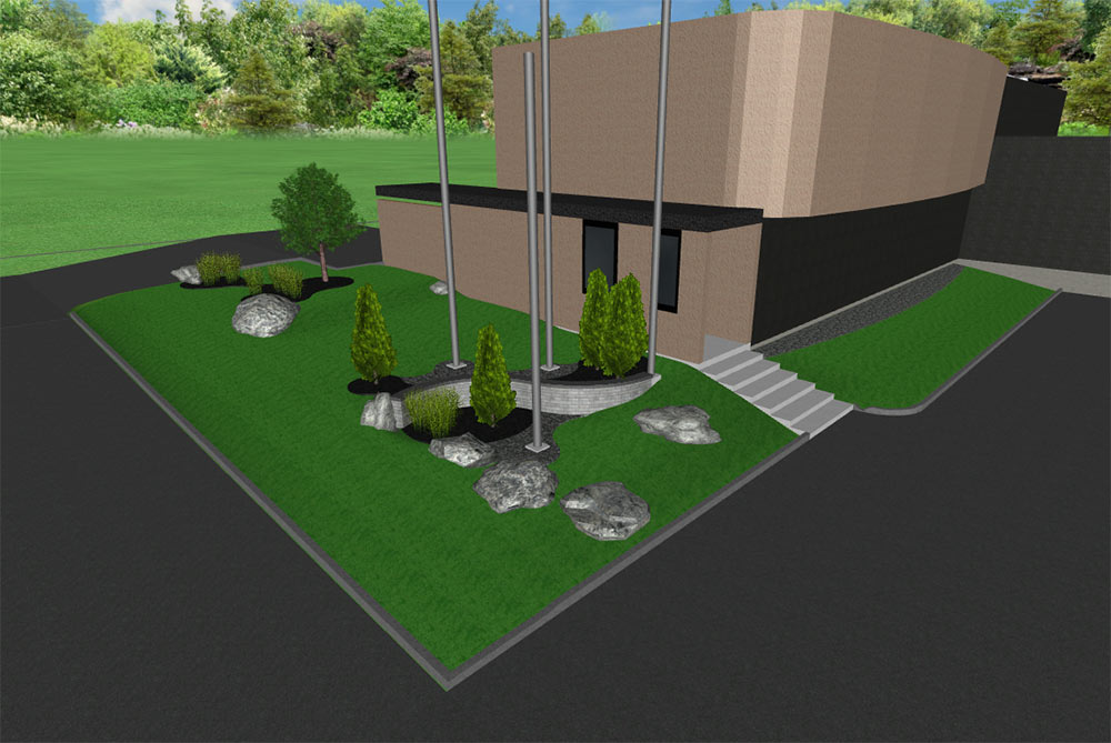 Groupe Ferti - conception 3D - plan aménagement paysager